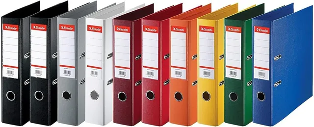 esselte-ordner-a4-10er-pack-farblich-sortiert-7-5-cm-r-cken-kunststoff-624177 image 1