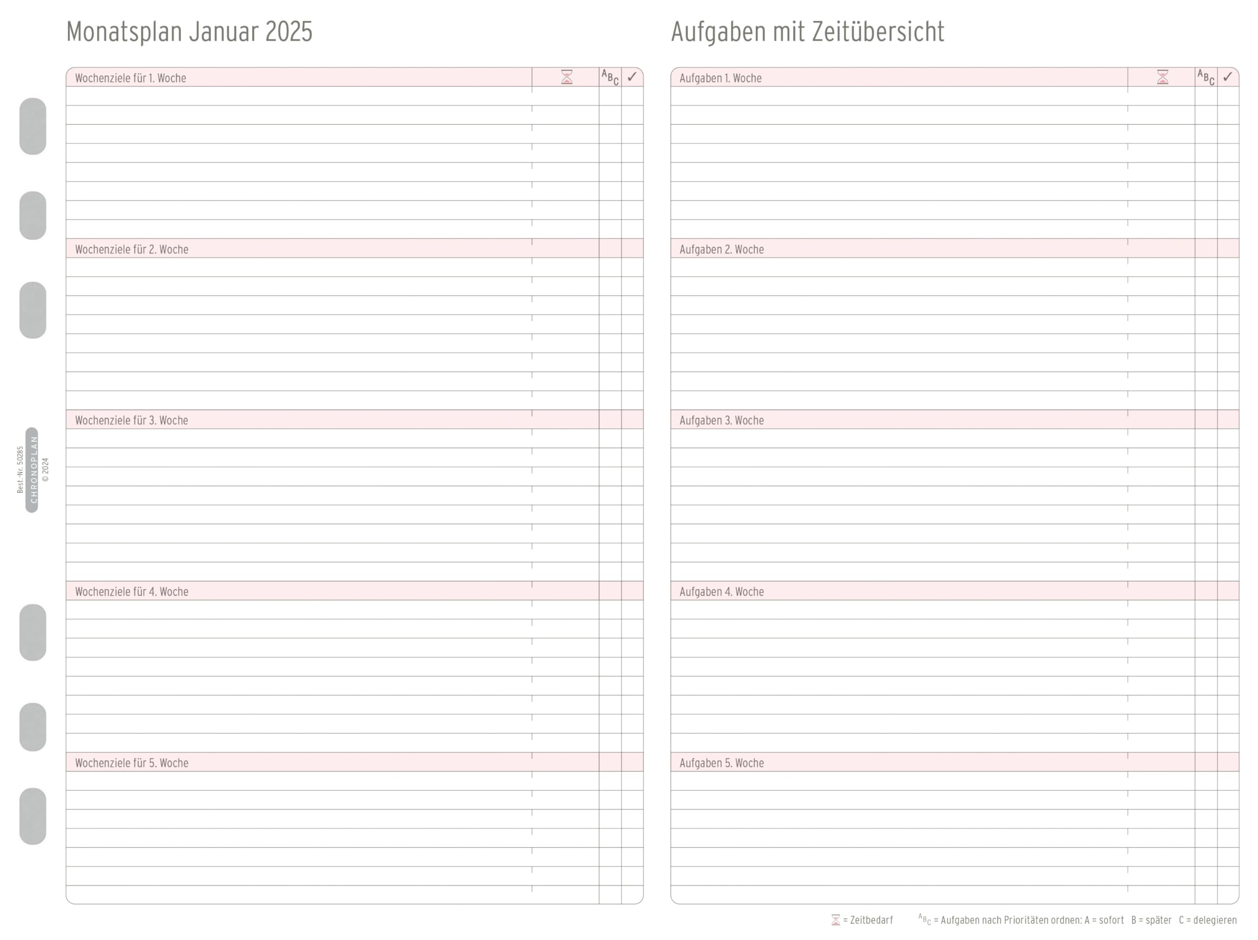 chronoplan-50285-kalendereinlage-2025-monatsplan-a5-wei image 3
