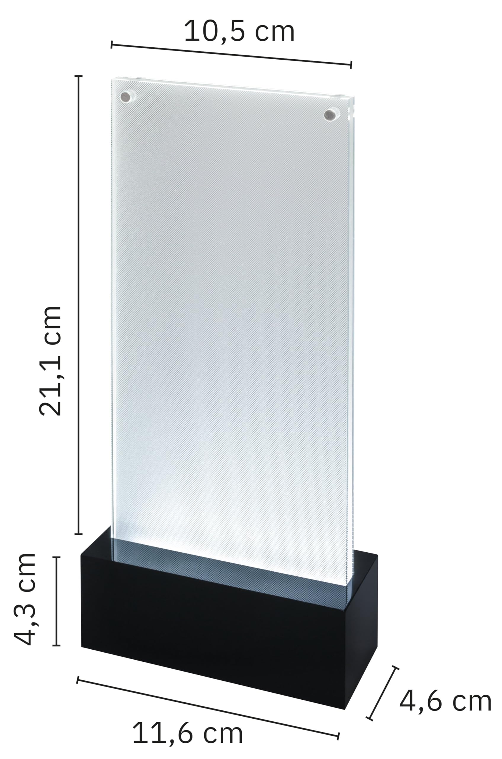 sigel-led-tischaufsteller-luminous-din-lang-acryl-mit-schwarzem-sockel image 4