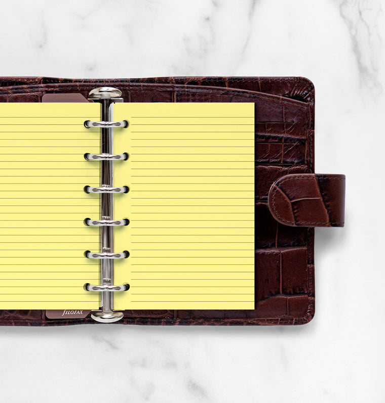 filofax-notizpapier-gelb-liniert-pocket-20-blatt image 2