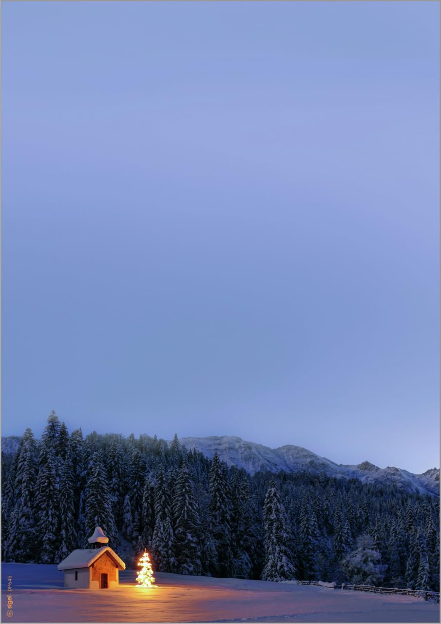 sigel-weihnachtsbriefpapier-christmas-chapel-a4-100-blatt image 8