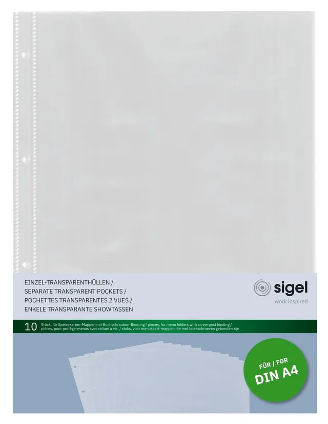 sigel-transparenth-llen-a4-f-r-speisekartenmappe-10-st-ck image 1