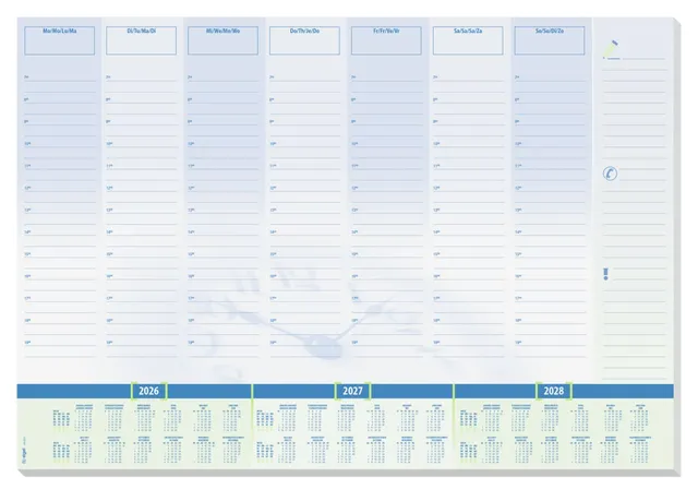sigel-papier-schreibtischunterlage-time-din-a2-kalender-2026-2028-tagesplan image 1