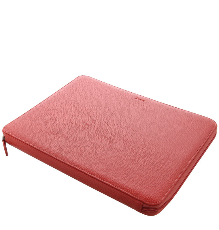 filofax-finsbury-a4-zip-folio-coral-leder-konferenzmappe-mit-notebook image 2