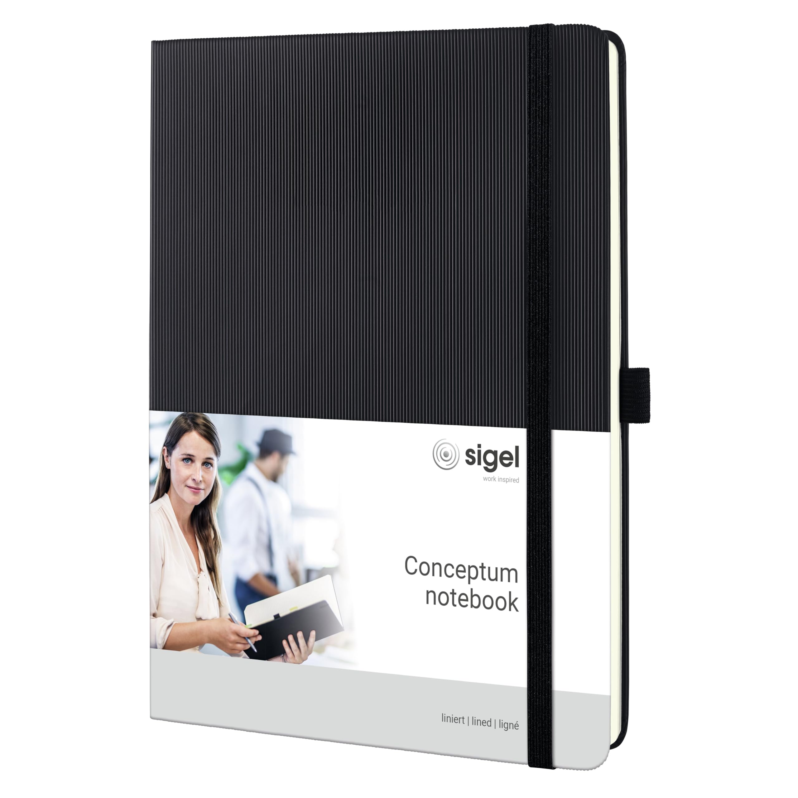 sigel-conceptum-premium-notizbuch-b5-liniert-schwarz-hardcover-194-seiten-co110 image 1
