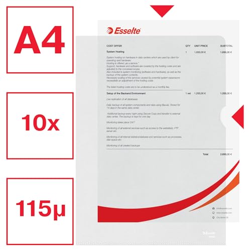 esselte-sichth-llen-set-standard-plus-a4-10-st-ck-farblos-matt-0-115-mm-pp image 8