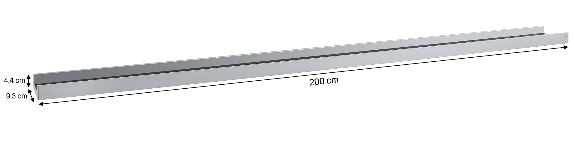 sigel-artverum-mu060-wandregal-regalboard-aluminium-silber-200-cm image 5