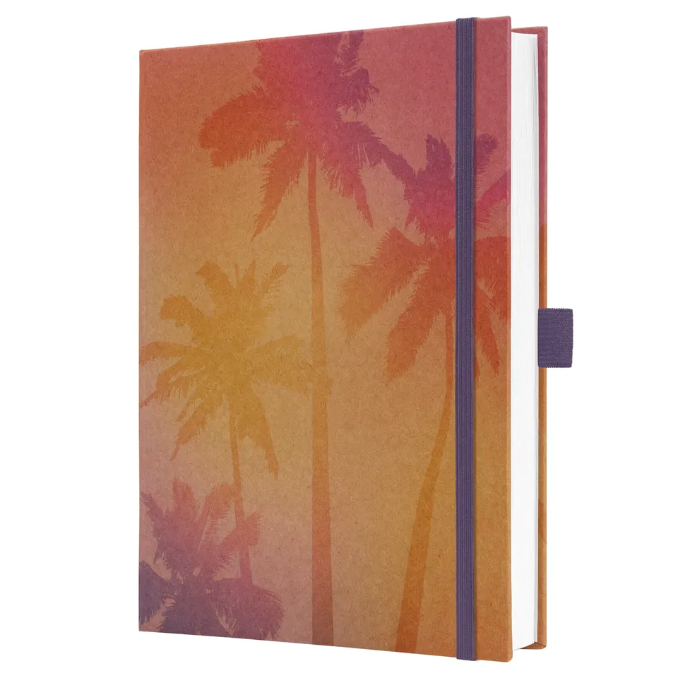 sigel-jolie-notizbuch-a5-liniert-pink-violett-pure-palms-192-seiten-hardcover image 1