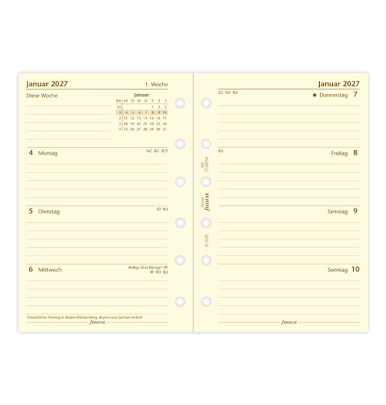 filofax-kalendereinlage-pocket-2027-1-woche-2-seiten-deutsch-liniert-cotton-crea image 4