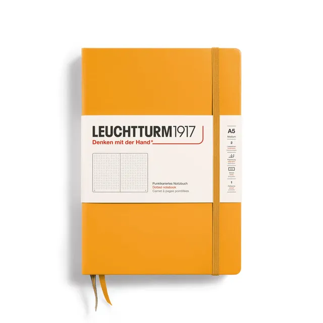 leuchtturm1917-notizbuch-medium-a5-hardcover-dotted-rising-sun-363387 image 1