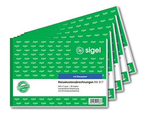 sigel-reisekostenabrechnung-w-chentlich-a5-quer-formularblock-5er-pack image 8
