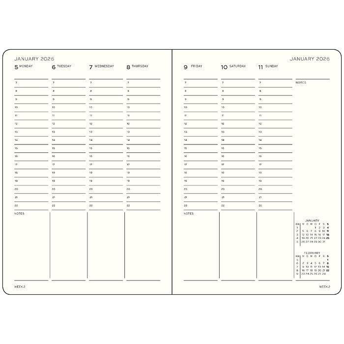 leuchtturm1917-akademischer-wochenplaner-medium-a5-2026-18-monate-spring-leaf-en image 5