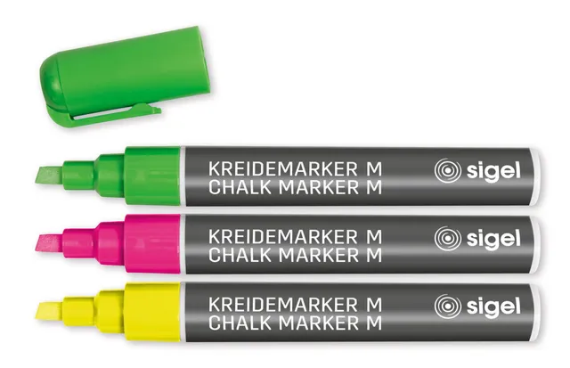 sigel-kreidemarker-set-3-teilig-neon-pink-gelb-gr-n-keilspitze-1-5-mm-m image 1