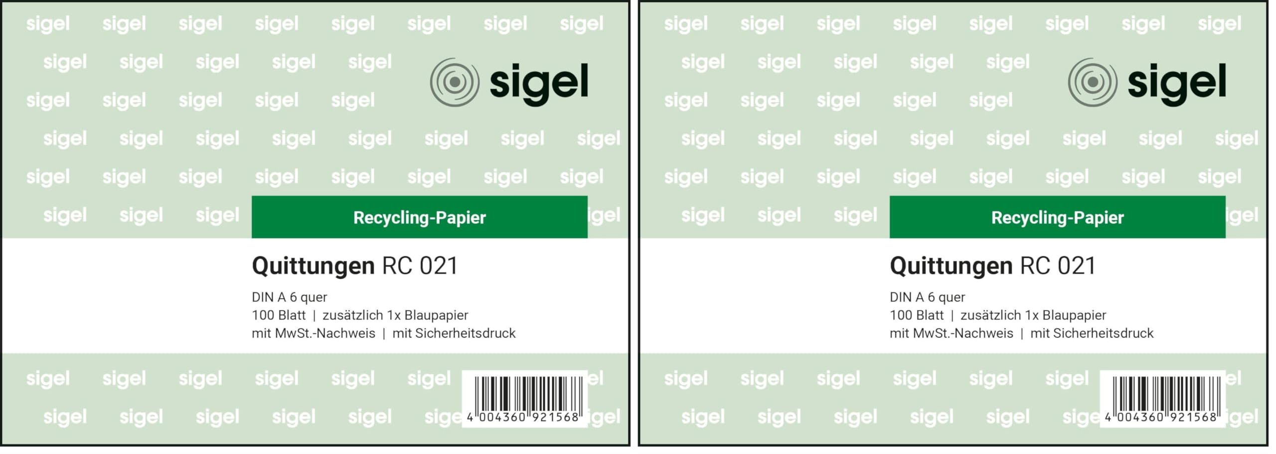 sigel-rc021-quittungsblock-a6-quer-recyclingpapier-100-blatt image 5
