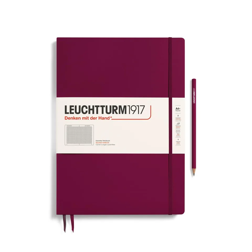 leuchtturm1917-notizbuch-master-slim-a4-hardcover-kariert-port-red image 1
