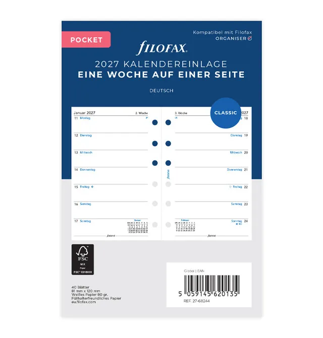 filofax-1-woche-1-seite-deutsch-pocket-2027-kalendereinlage image 1
