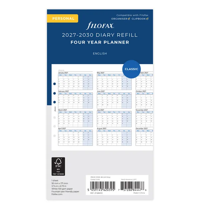 filofax-4-jahresplaner-englisch-personal-2027-2029-leporello-einlage image 1