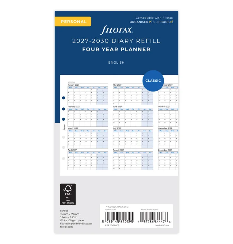 filofax-4-jahresplaner-englisch-personal-2027-2029-leporello-einlage image 1