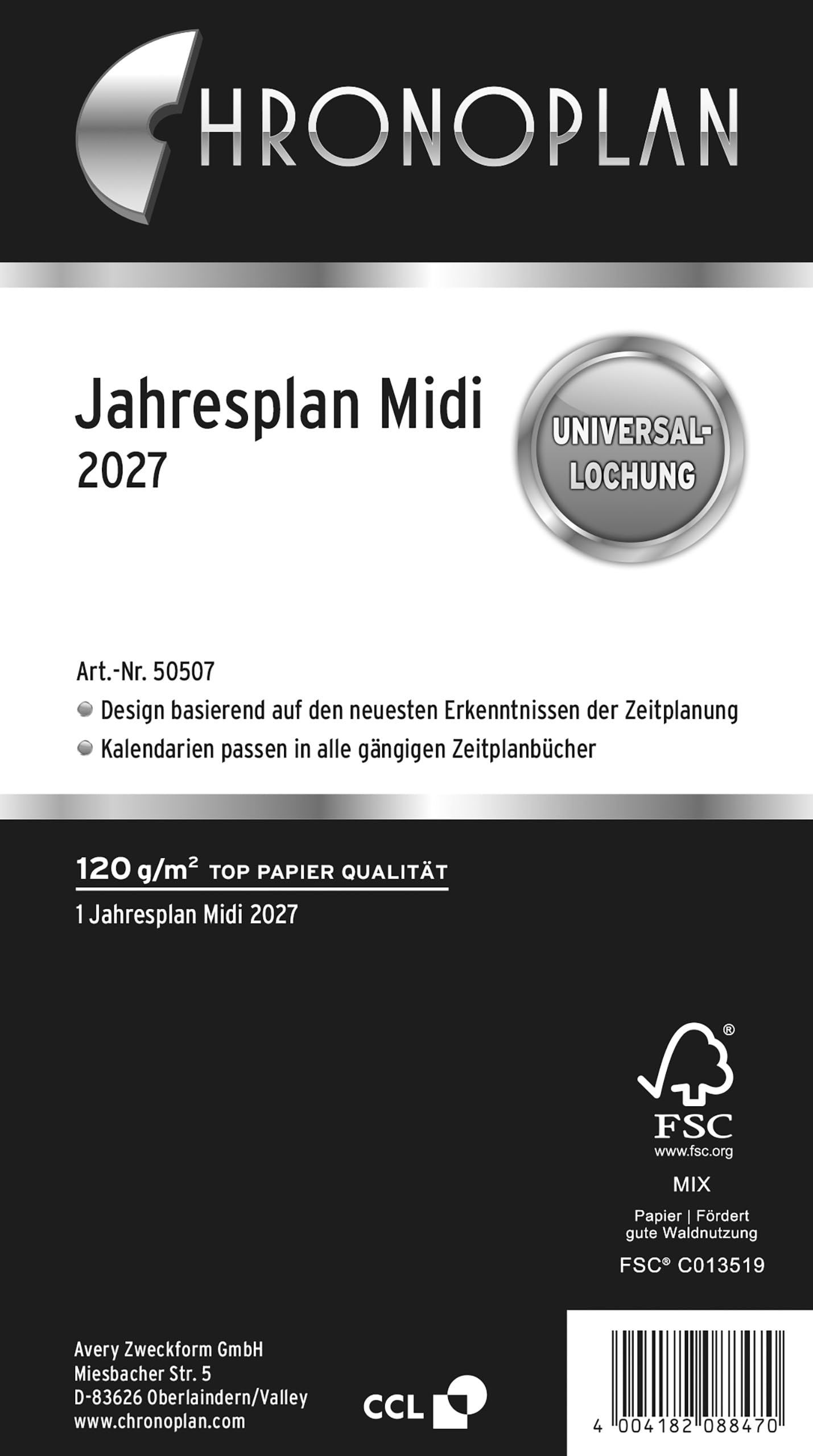 chronoplan-kalendereinlage-2027-midi-50257-1-woche-2-seiten-liniert-wei image 8
