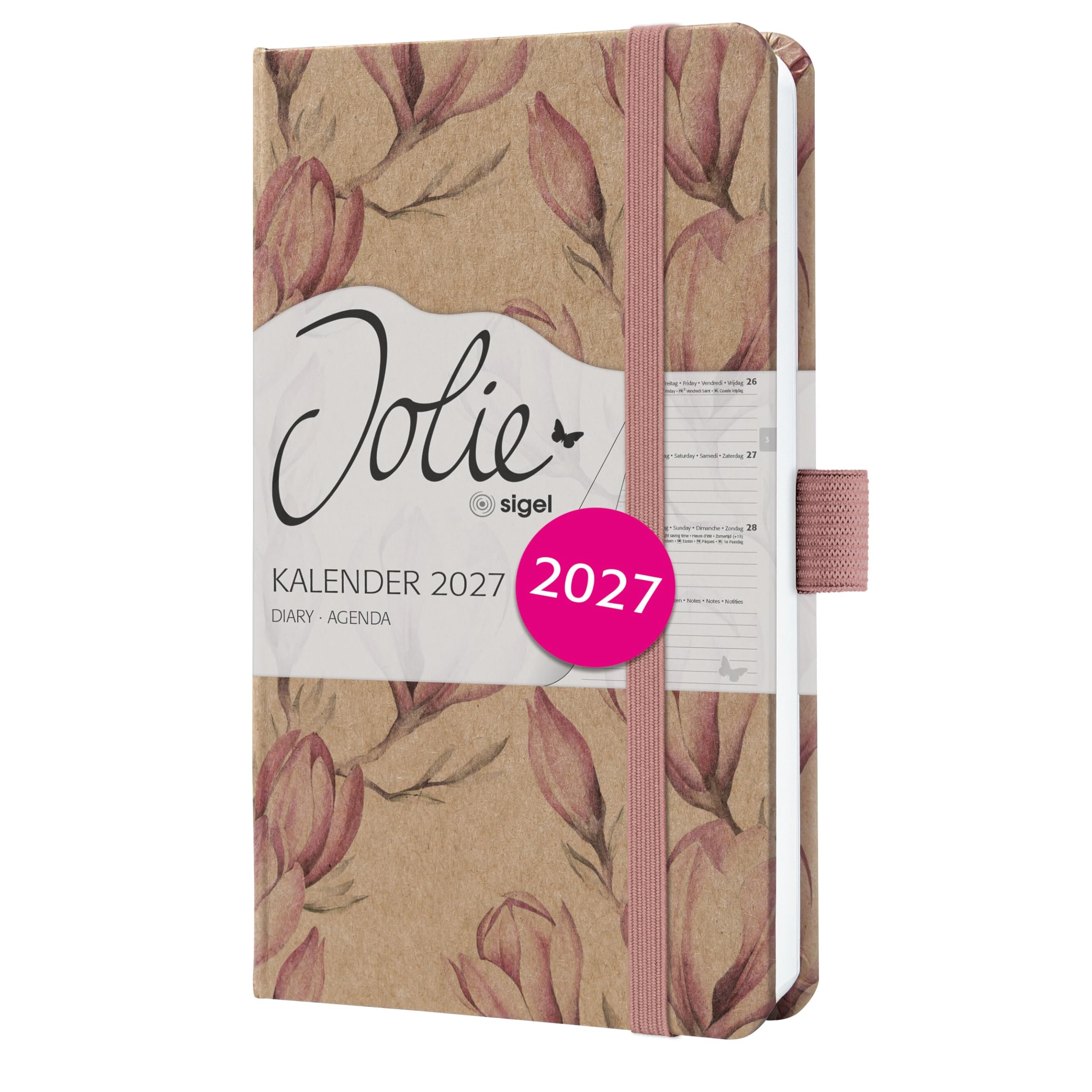 sigel-jolie-wochenkalender-2027-a6-dancing-leaves-hardcover-kraftpapier image 8