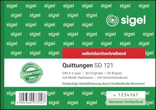 sigel-quittungsblock-a6-quer-nummeriert-2x50-blatt-selbstdurchschreibend image 8