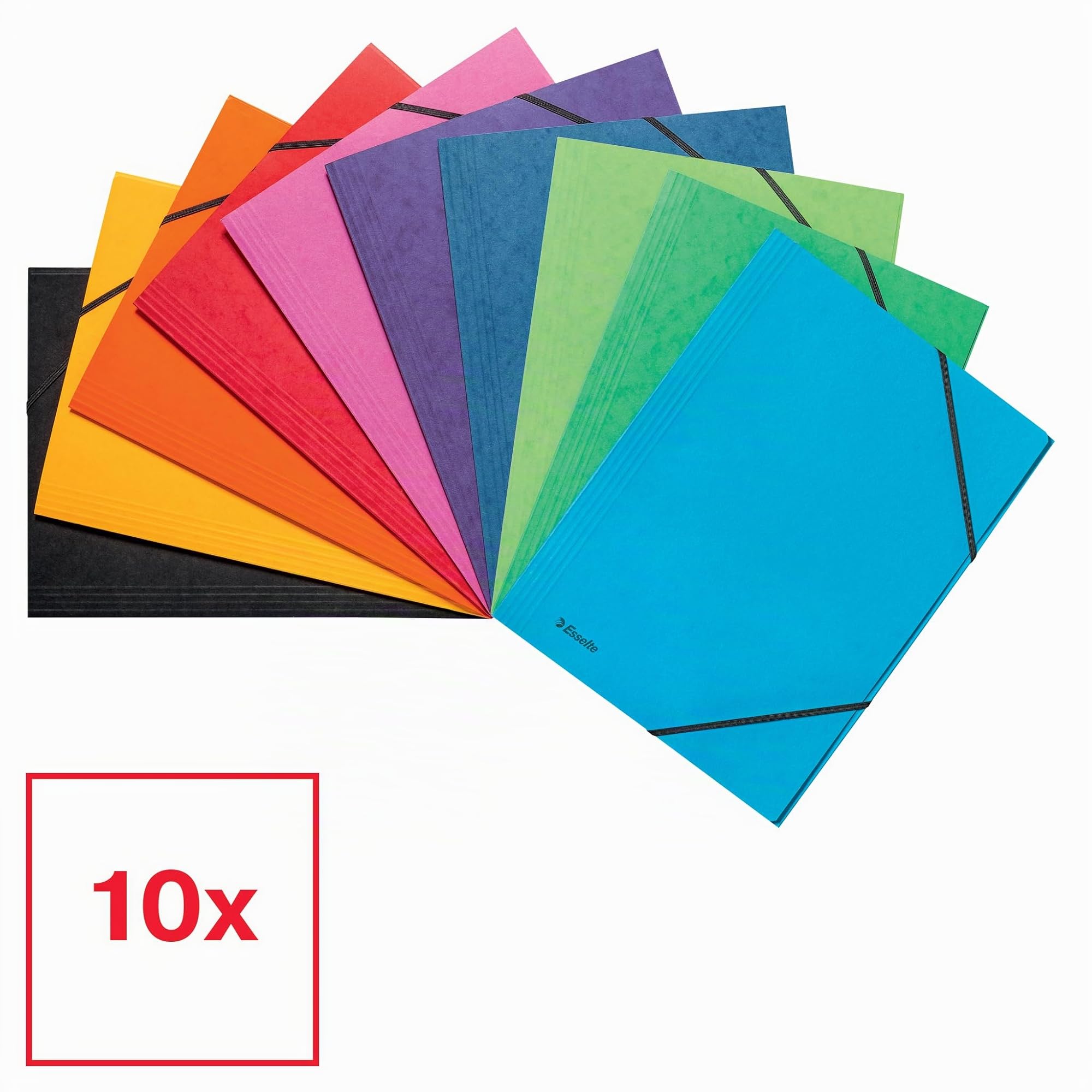 esselte-eckspannermappe-a4-10er-pack-farben-set-390-g-m-628938 image 2