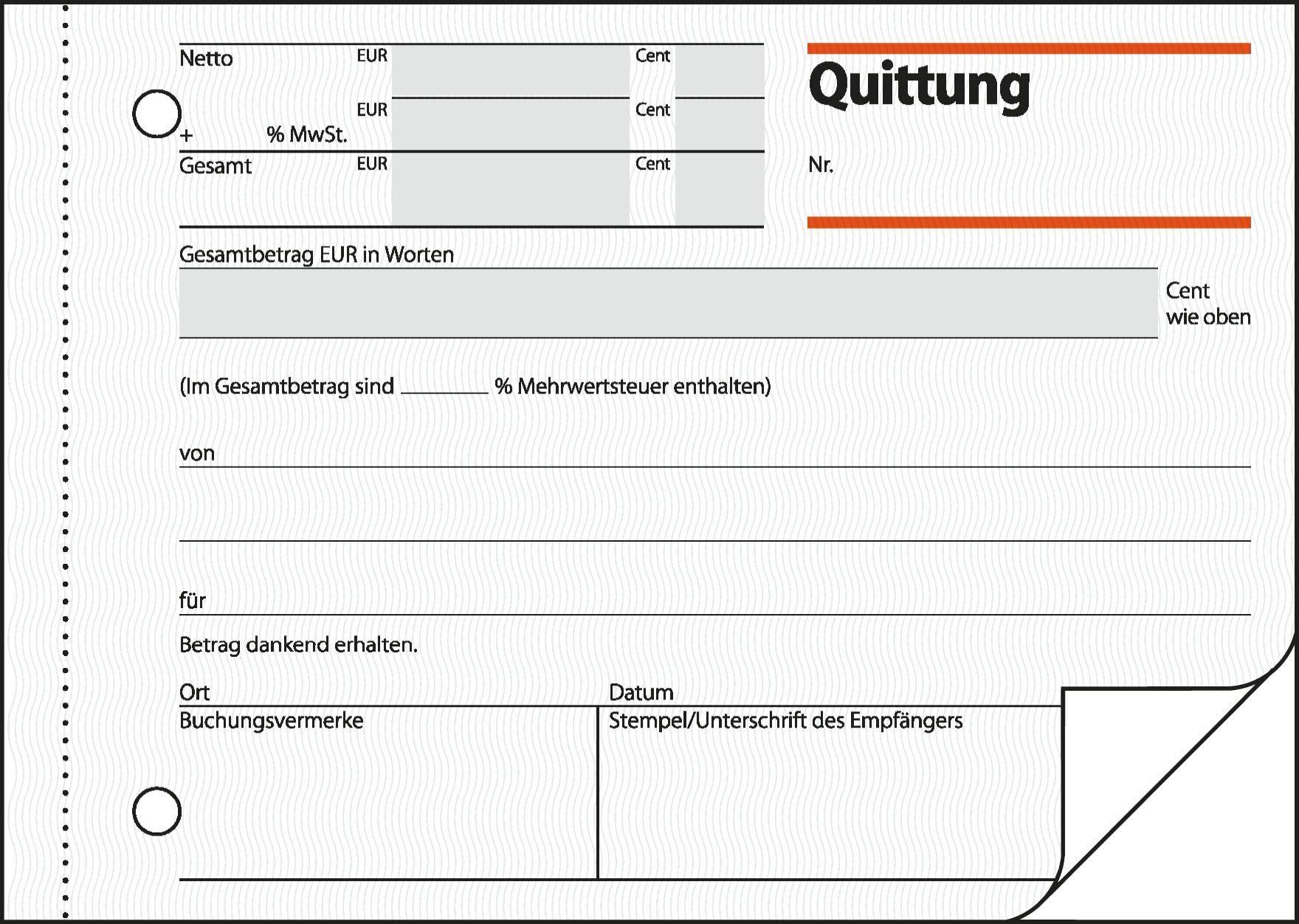 sigel-qu625-quittungsblock-a6-quer-quittungsbuch-mit-mwst-nachweis image 2