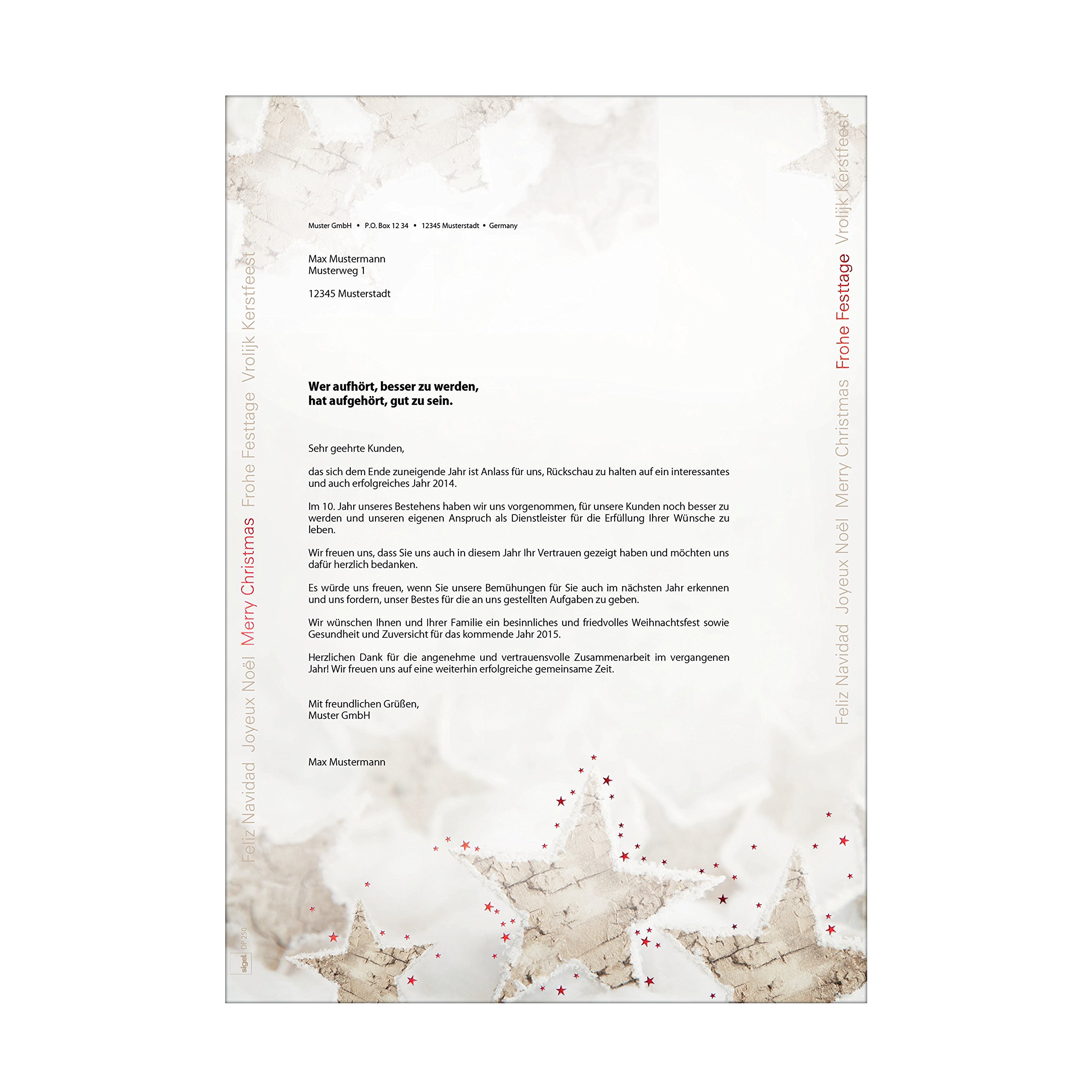 sigel-weihnachtsbriefpapier-christmas-timber-a4-25-blatt-90-g-m image 6
