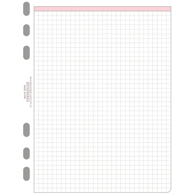 chronoplan-50304-kalendereinlagen-a5-kariert-50-blatt-universallochung image 1