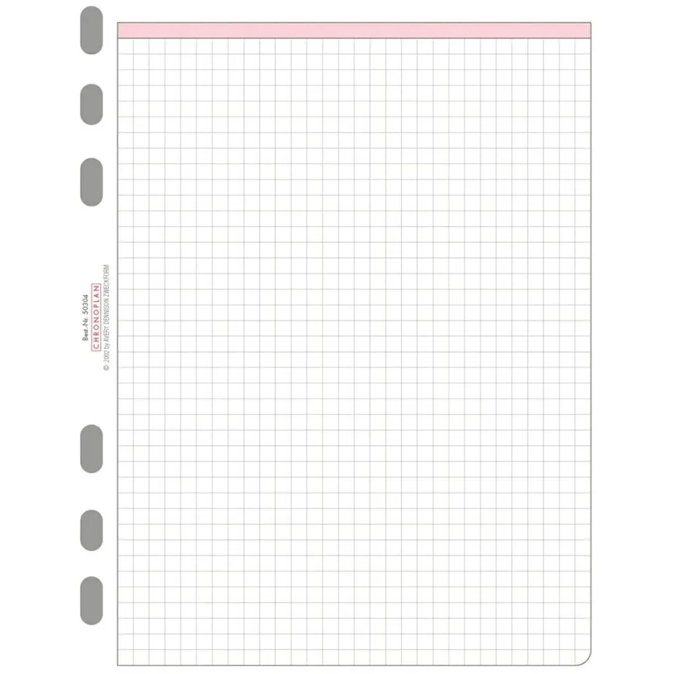 chronoplan-50304-kalendereinlagen-a5-kariert-50-blatt-universallochung image 1