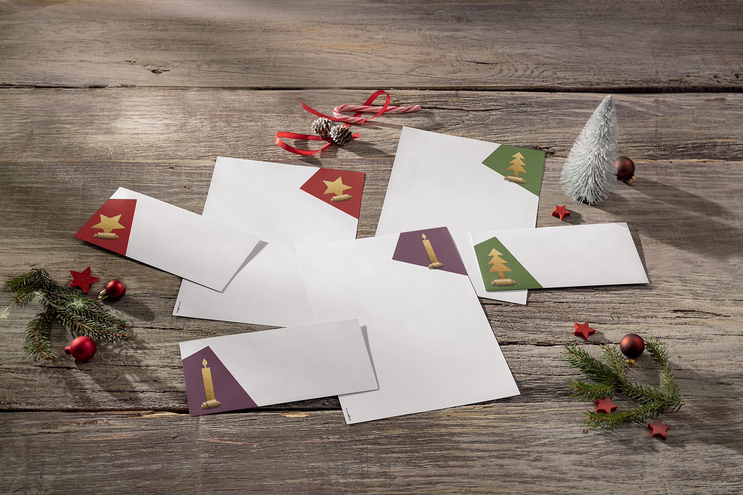 sigel-weihnachtsbriefpapier-cut-out-stil-a4-25-blatt-wei-gold image 2