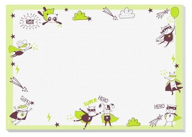 sigel-malblock-kinder-din-a3-little-heroes-schreibtischunterlage image 1