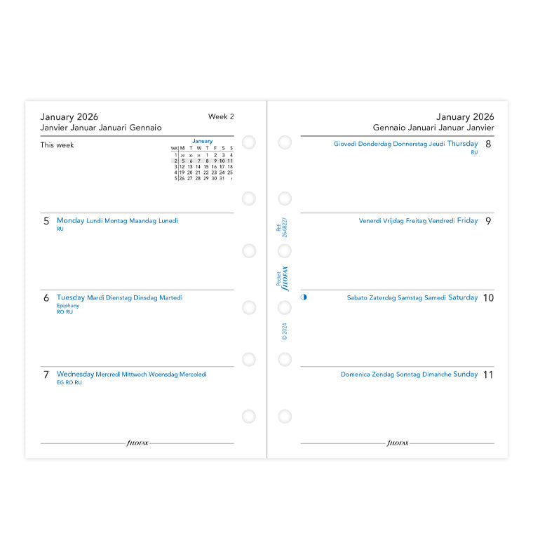filofax-kalendereinlage-1-woche-2-seiten-pocket-2026-multilingual image 4