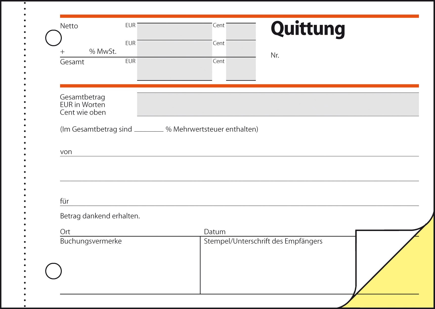 sigel-quittungsblock-a6-quer-10-st-ck-2x40-blatt image 2