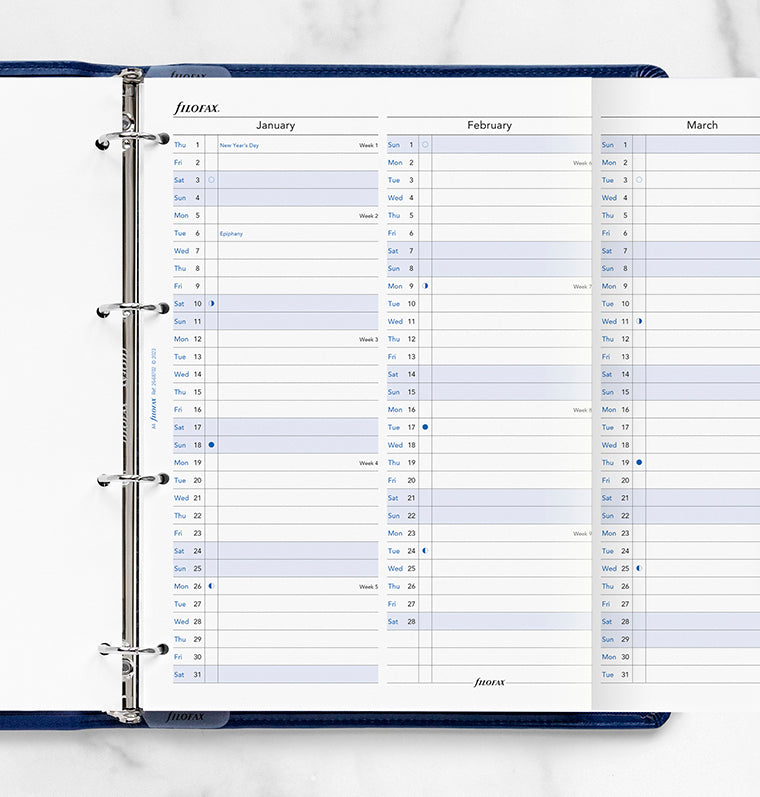 filofax-jahresplaner-2026-englisch-a4-leporello-zum-ausklappen image 2