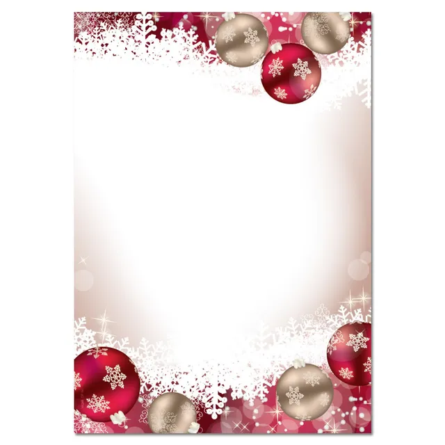 sigel-weihnachtsbriefpapier-frozen-a4-90g-100-blatt-rotgold image 1