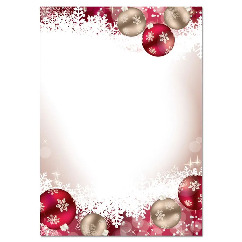 sigel-weihnachtsbriefpapier-frozen-a4-90g-100-blatt-rotgold image 1