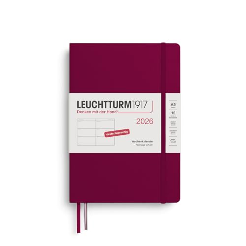 leuchtturm1917-wochenkalender-medium-a5-2026-port-red-deutsch image 4
