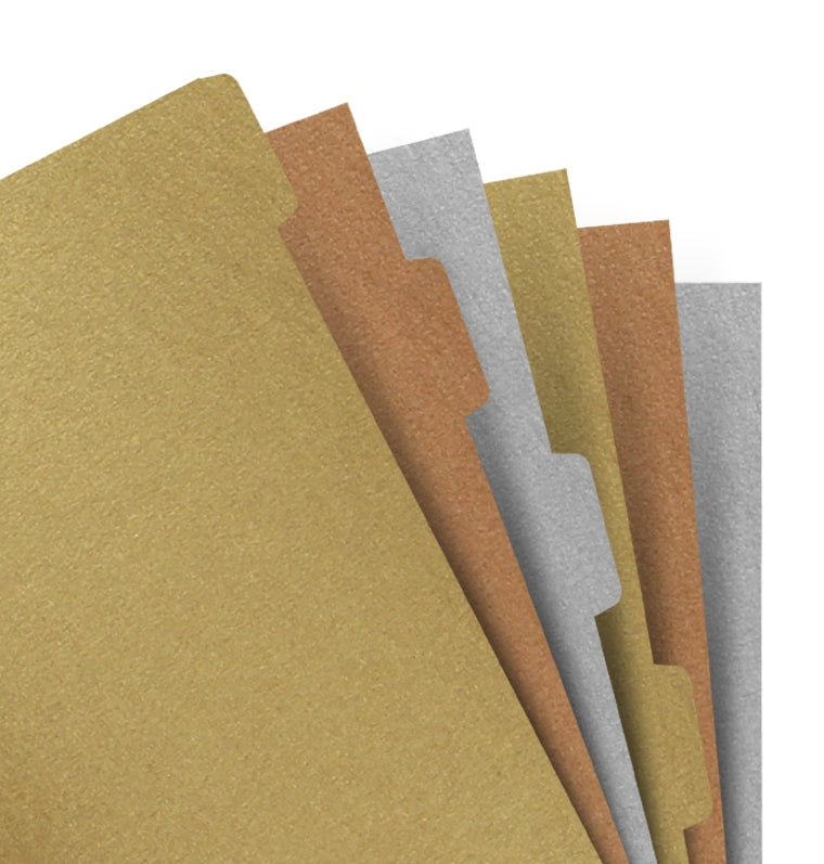 filofax-trennbl-tter-metallic-blanko-personal-6er-ros-gold-gold-silber image 3
