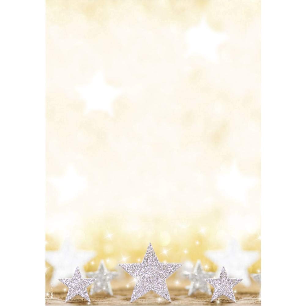 sigel-weihnachtsbriefpapier-glitter-stars-a4-90-g-m-100-blatt image 1