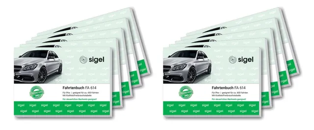 sigel-fa614-10-fahrtenbuch-f-r-pkw-a6-quer-10er-pack-80-seiten-vom-finanzamt-ane image 1