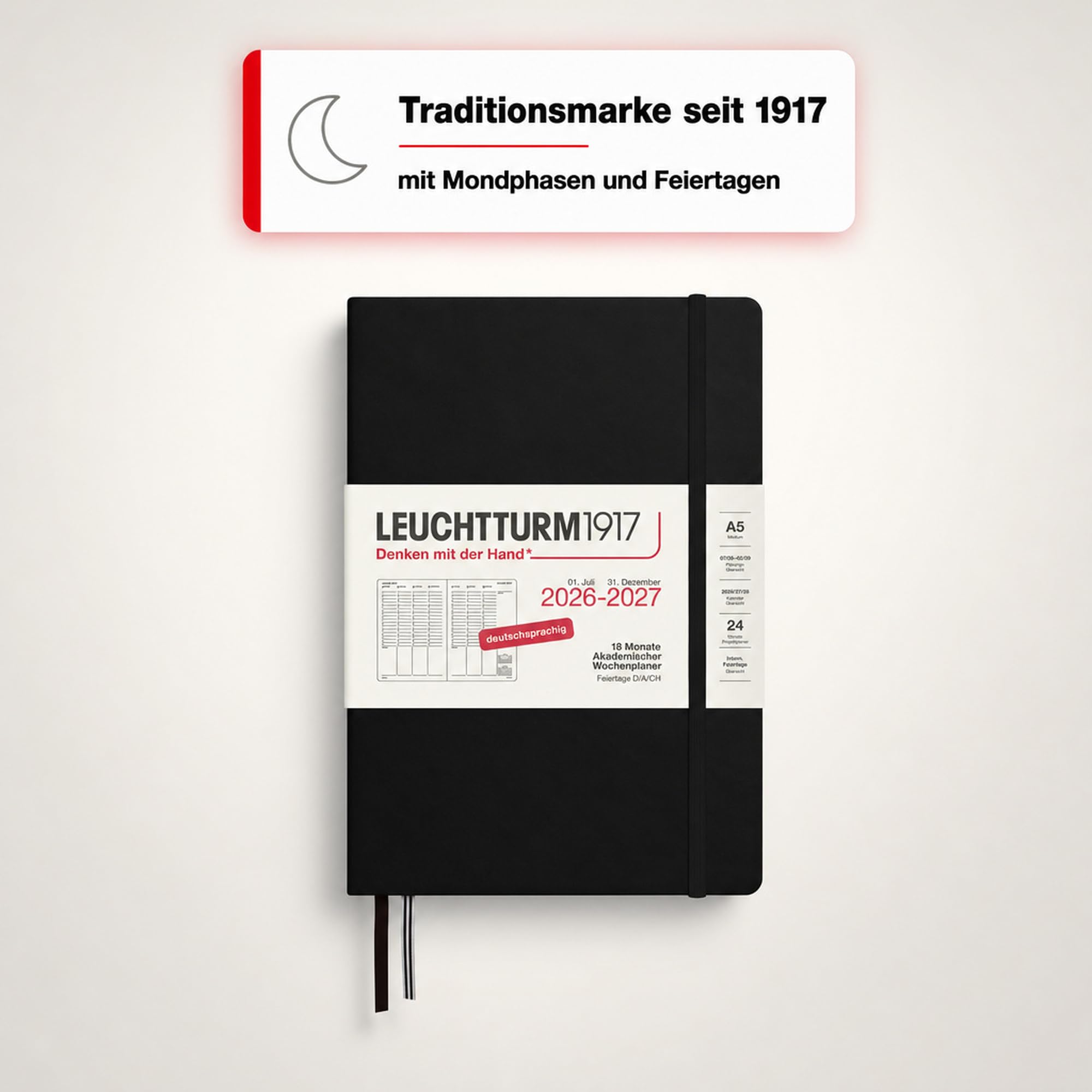 leuchtturm1917-wochenplaner-2027-medium-a5-schwarz-deutsch-18-monate-stundenrast image 8