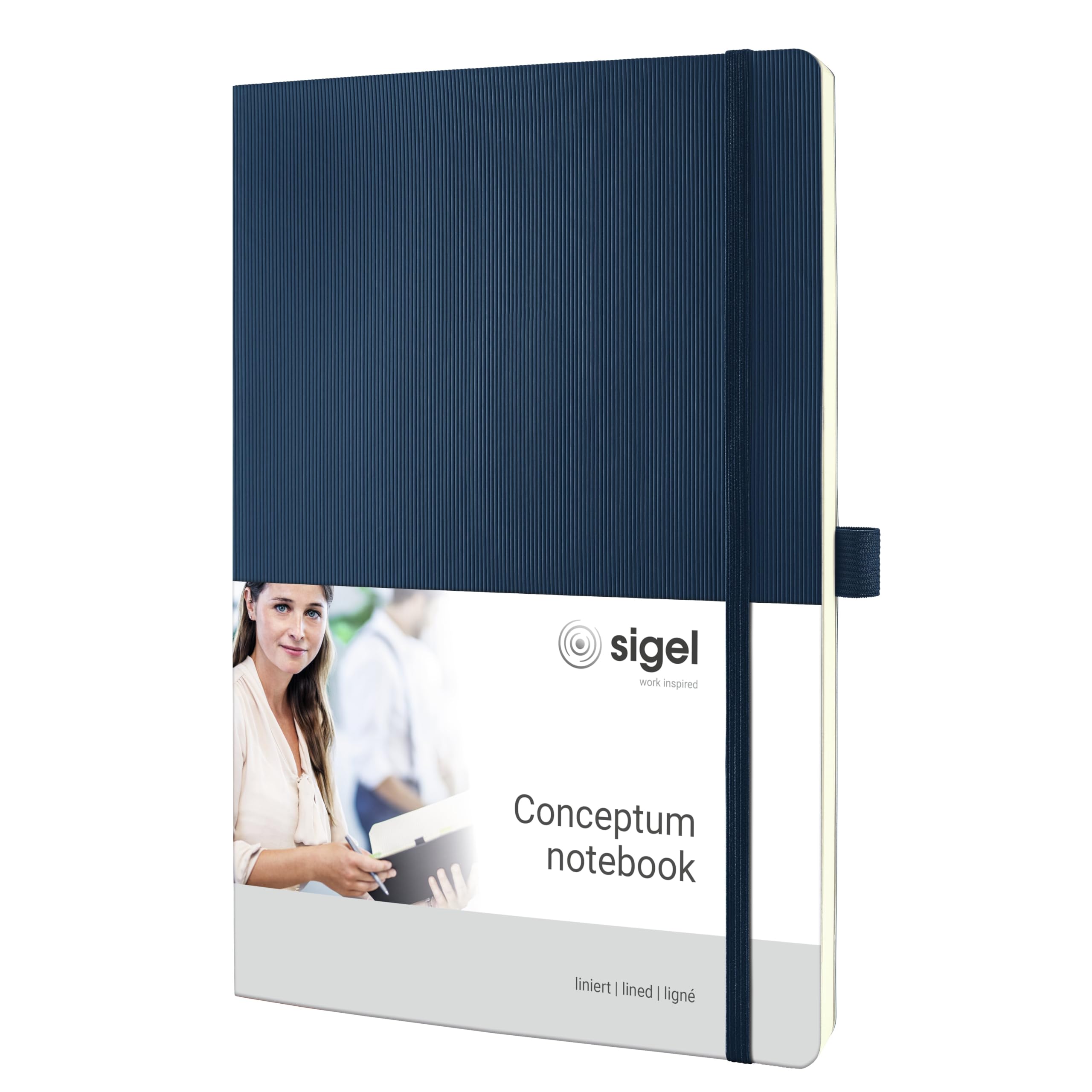sigel-notizbuch-conceptum-a4-liniert-blau-softcover image 1