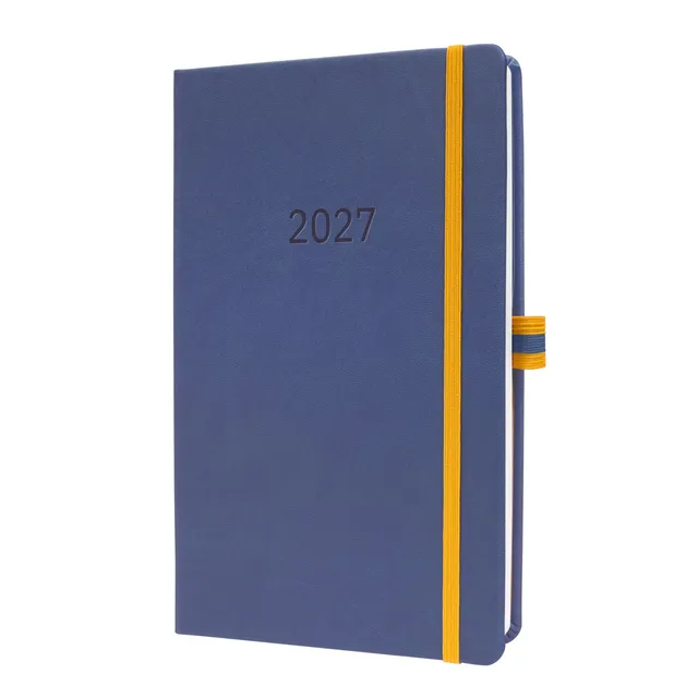 sigel-linescape-wochenkalender-2027-a5-hardcover-blau-gelb image 1