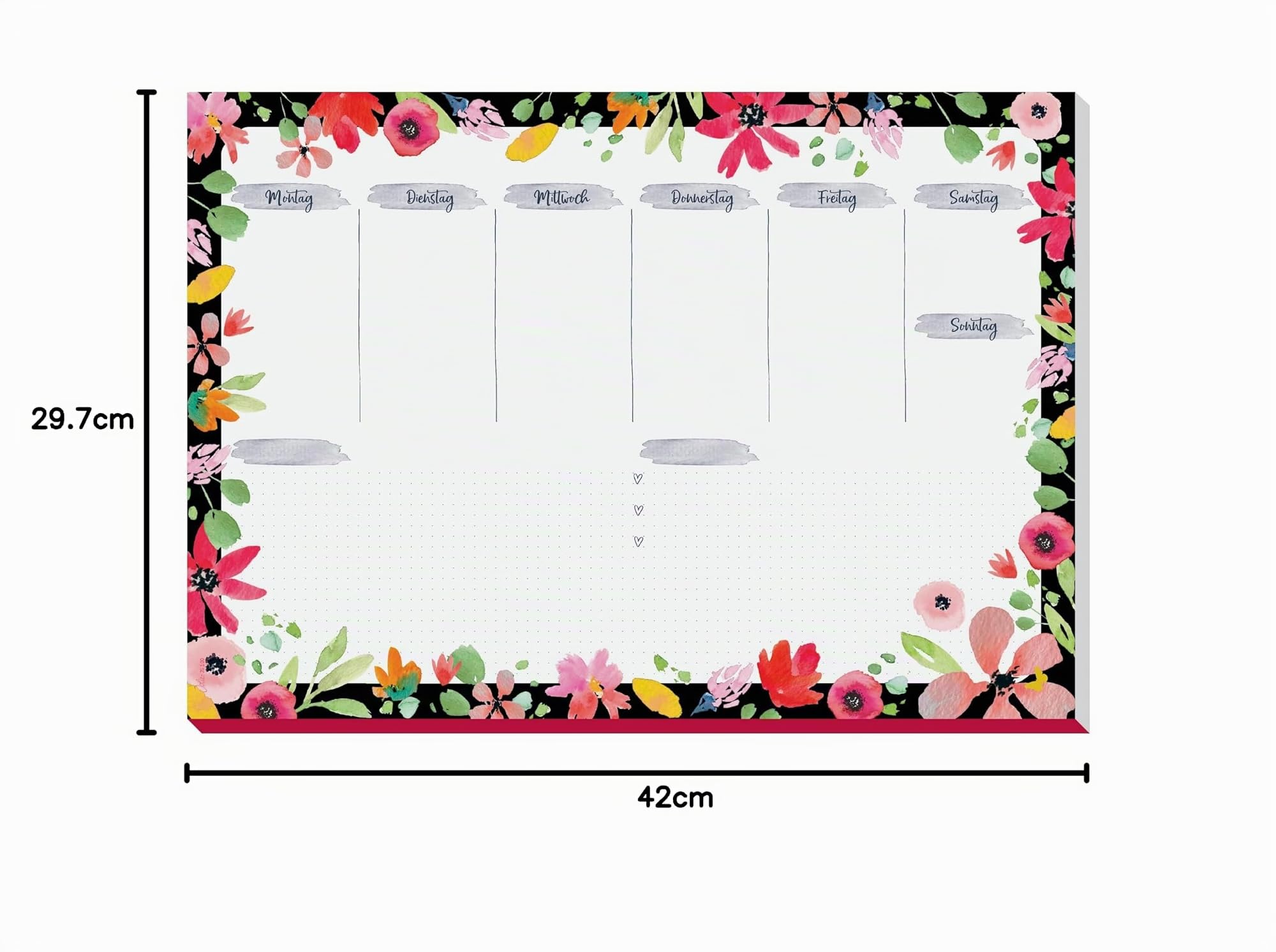 sigel-schreibtischunterlage-jolie-flower-love-a3-wochenplaner-30-blatt image 5