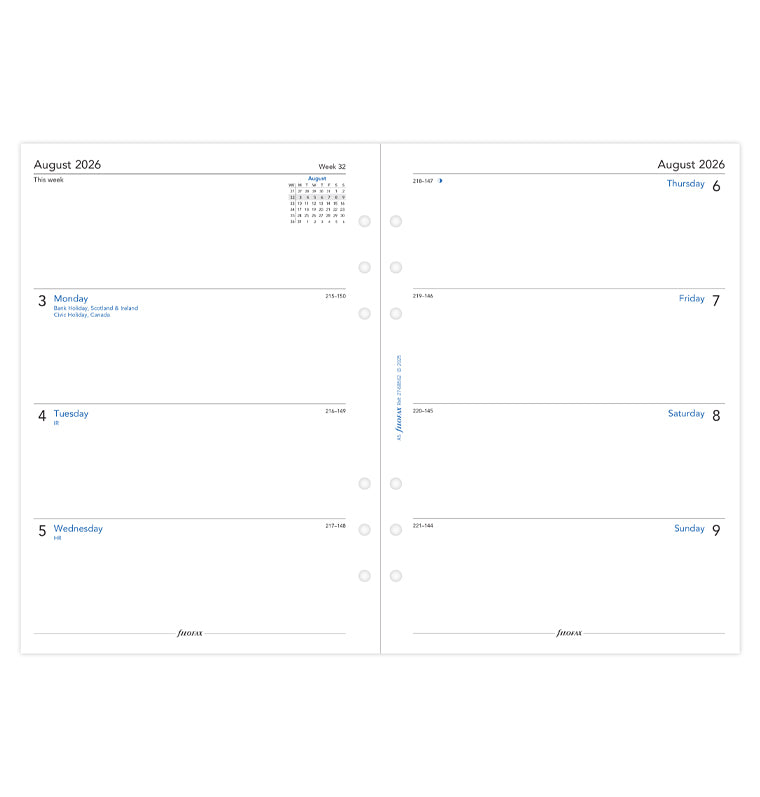 filofax-kalendereinlage-1-woche-2-seiten-englisch-akademisch-a5-2026-2027 image 4