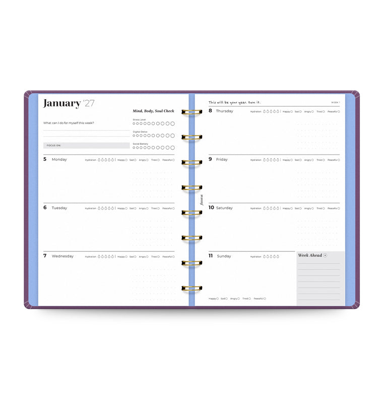 filofax-ultimate-life-companion-a5-planner-my-plans-plum-2027-wochen-monatsplane image 2