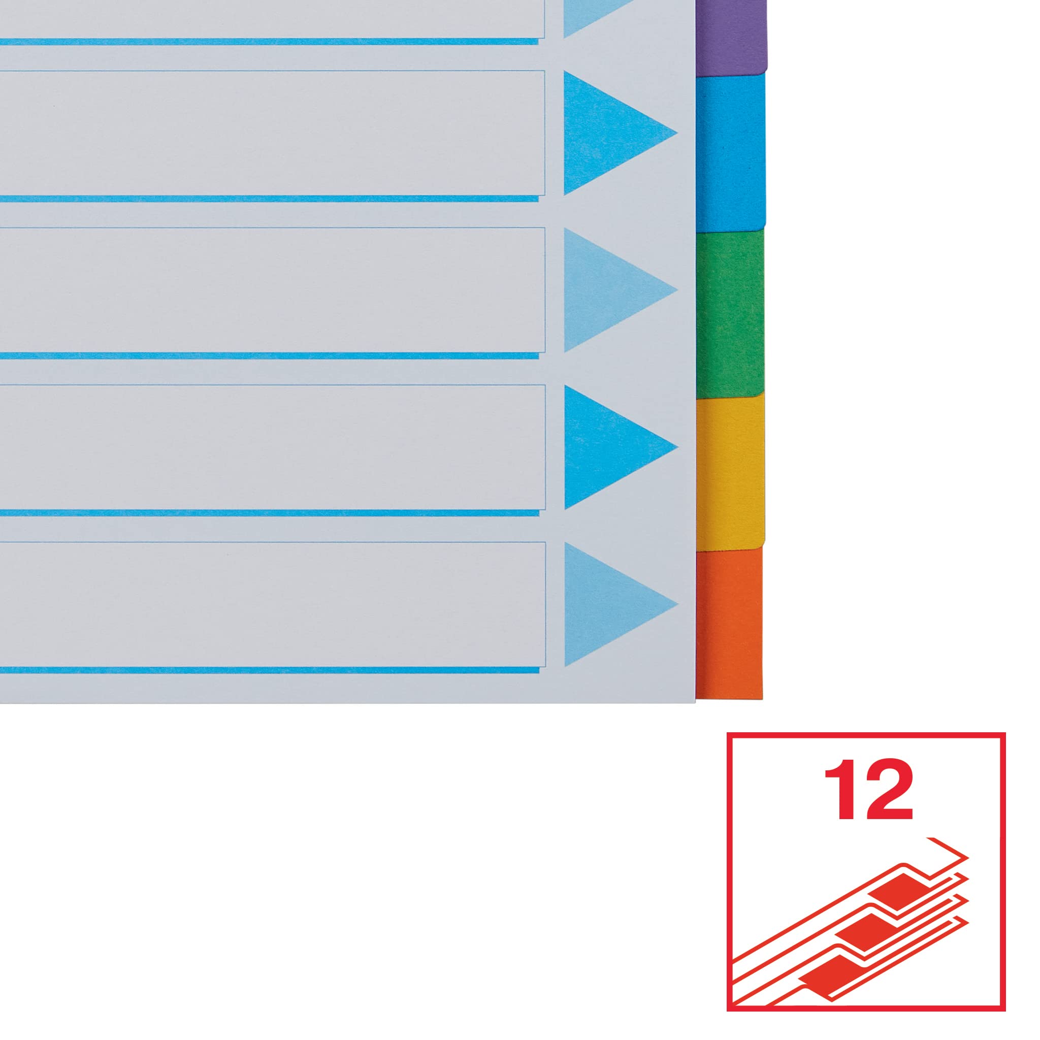 esselte-register-a4-12-teilig-mehrfarbig-recyclingkarton-100194 image 3