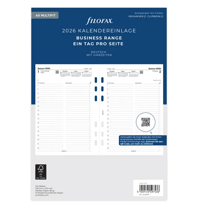 filofax-kalendereinlage-a5-multifit-2026-1-tag-1-seite-deutsch image 1