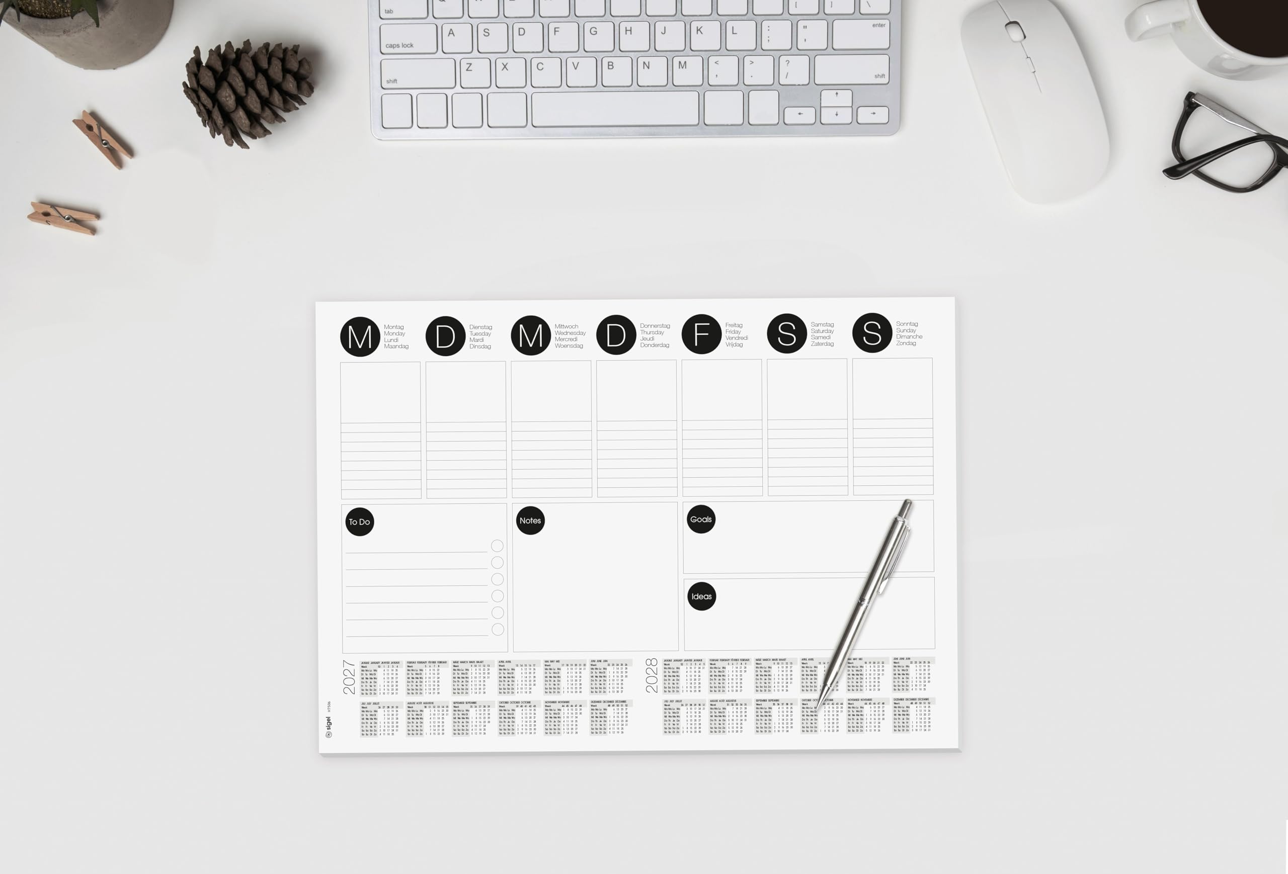 sigel-wochenplaner-papier-schreibtischunterlage-a3-mit-to-do-liste-2027-2028-30- image 2